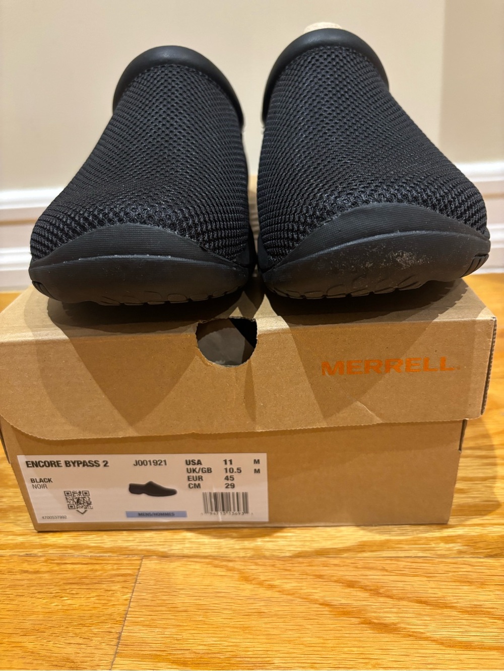 Merrell Black Men's Slip-On Mesh Loafers